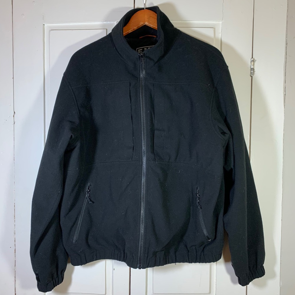 5.11 Tactical Series Mens Black Fleece Full Zip Jacket Size L 48111 Mock Neck